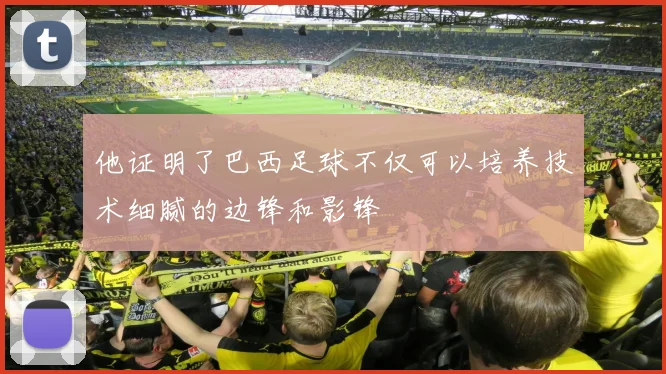 他证明了巴西足球不仅可以培养技术细腻的边锋和影锋